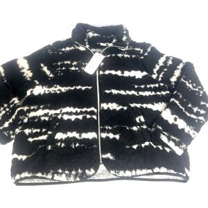NWT Allison Daley sherpa zip up jacket M Petite light weight comfort fit